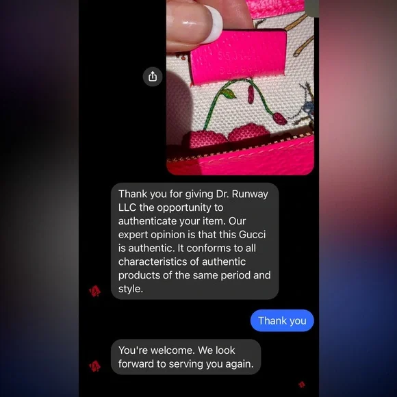 Authentic Gucci Flora Tote in fluorescent pink leather and print canvas - Picture 17 of 17